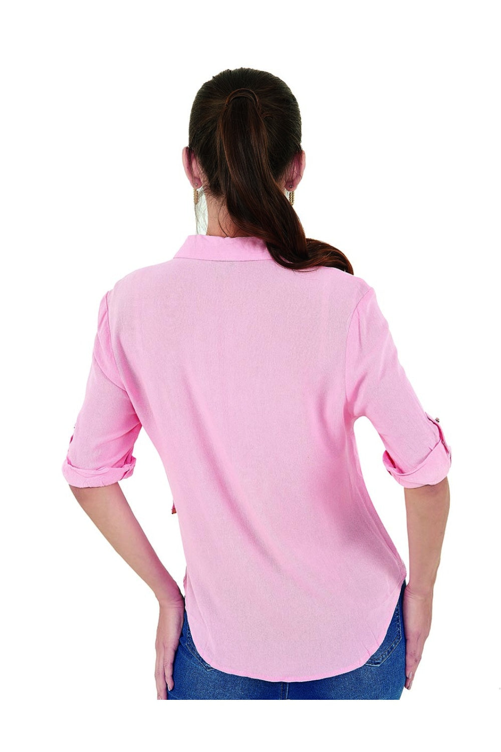 Blusa Casual Camisera Rosa Devendi