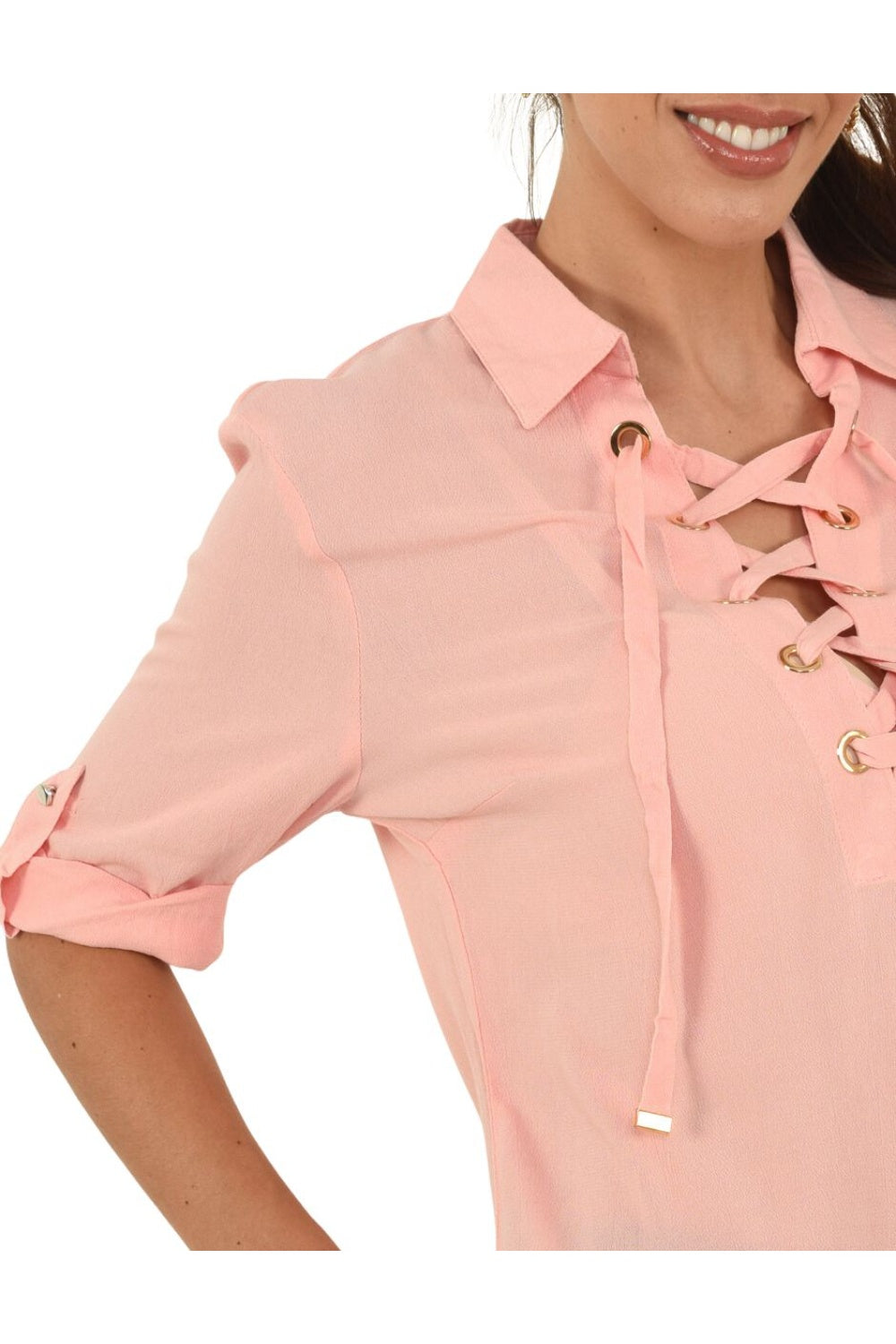 Blusa Casual Camisera Rosa Devendi