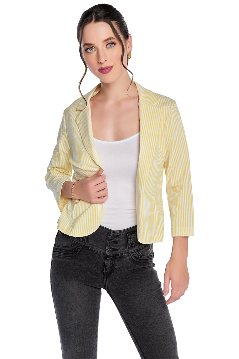 Saco Amarillo con Lineas