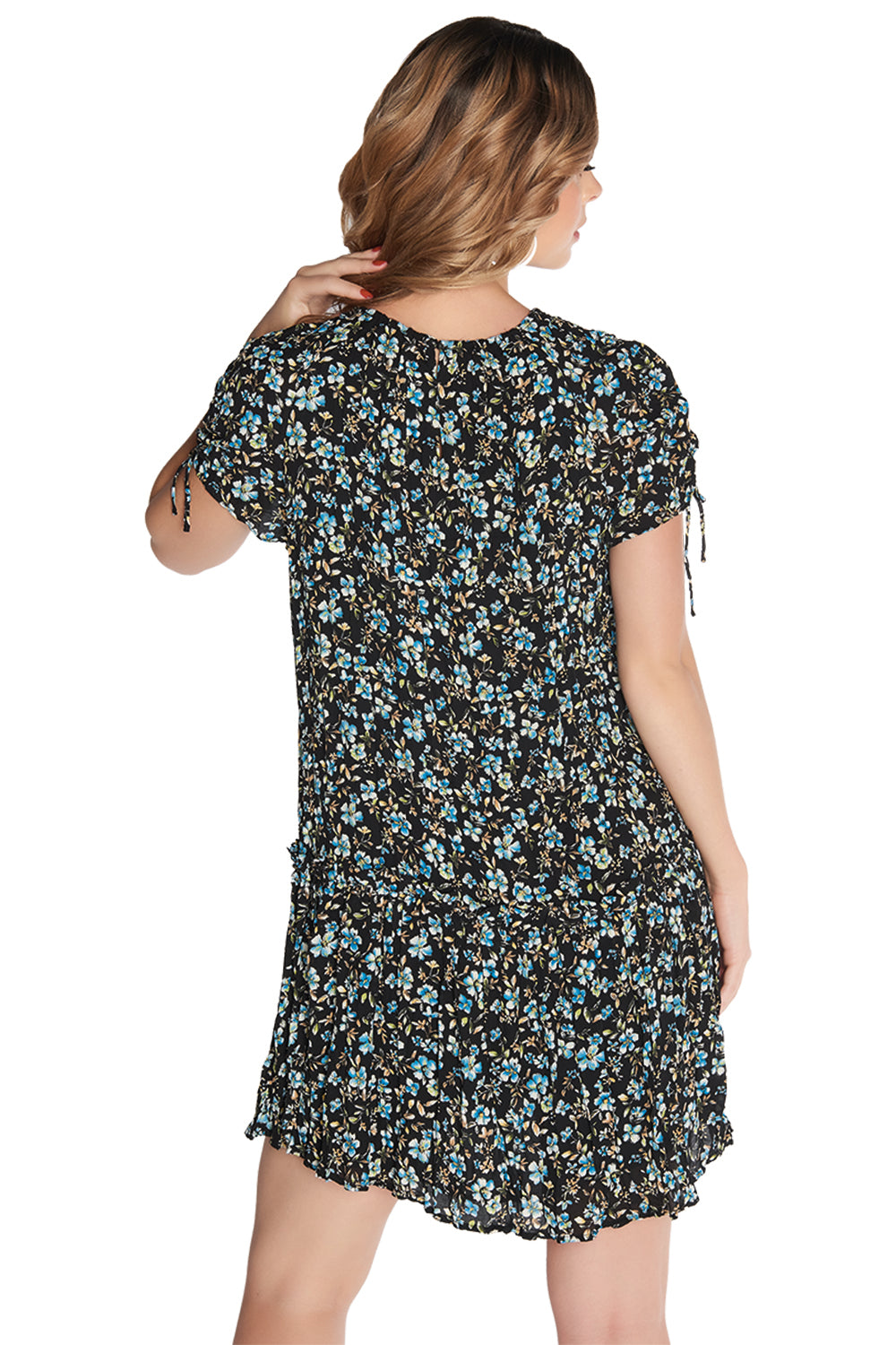 Vestido Negro Estampado Floral