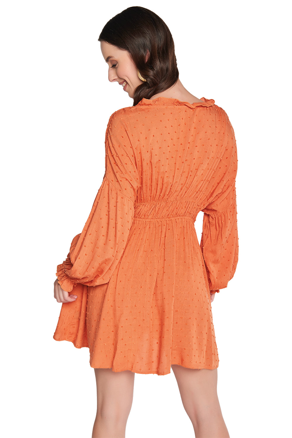 Vestido Naranja con Textura