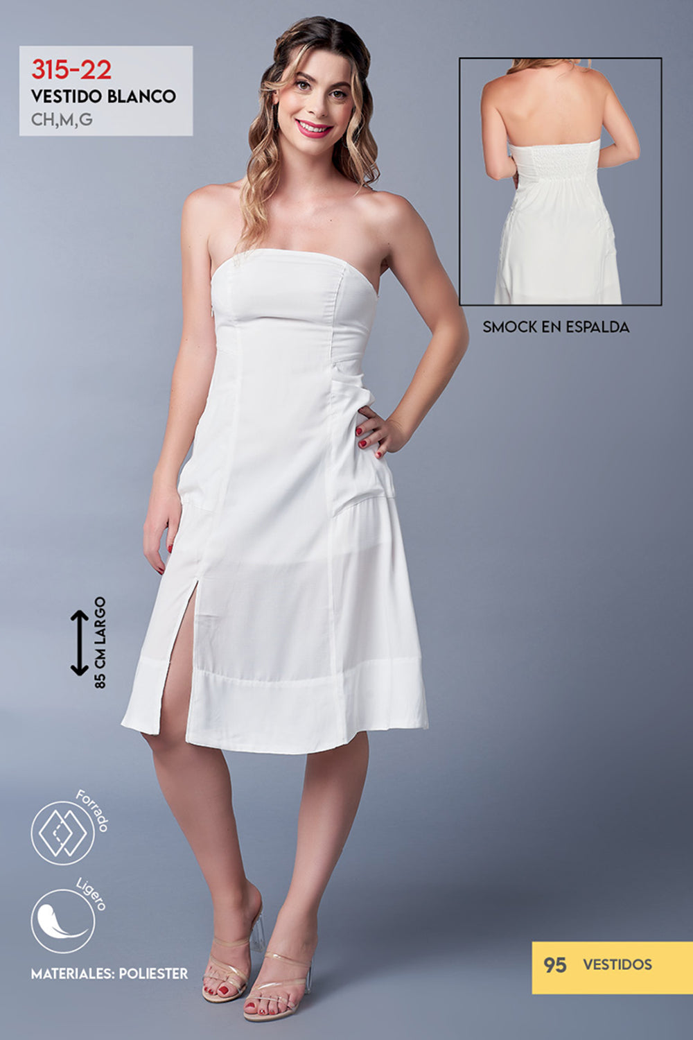 Vestido Blanco con Forro