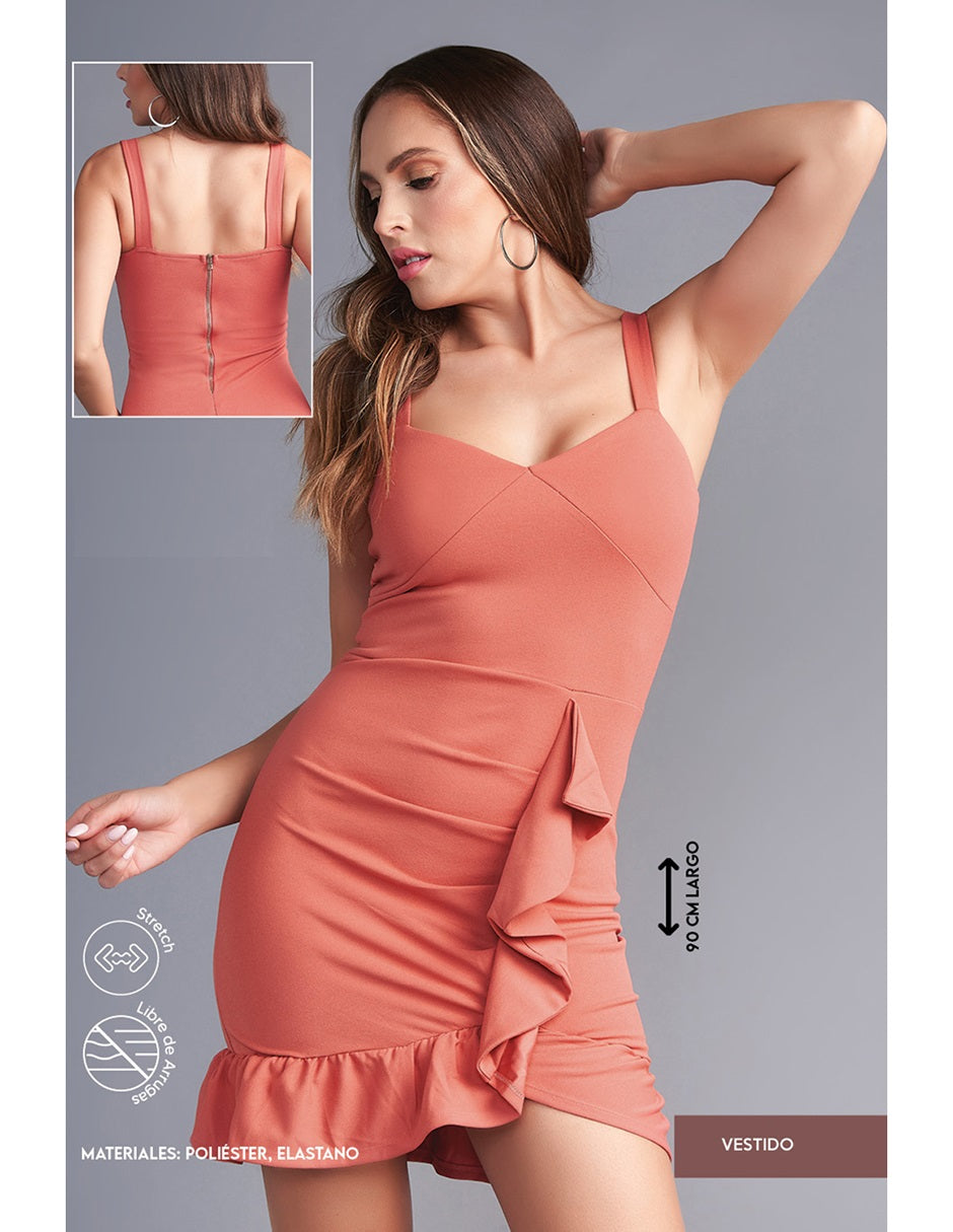 Vestido Corto Coral