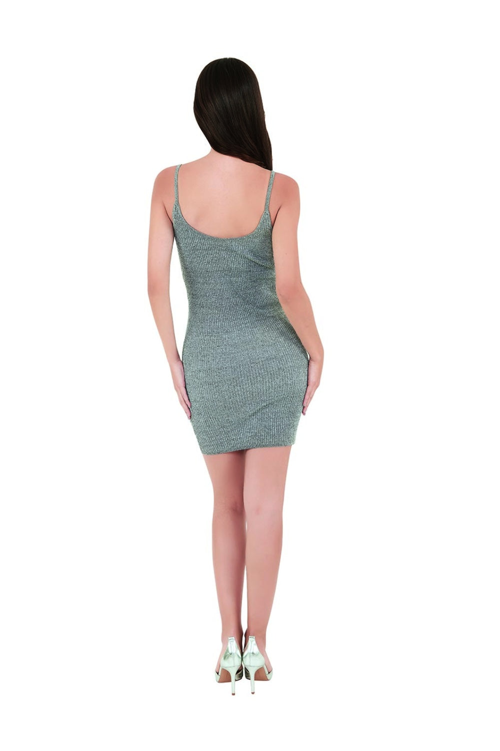 Vestido Tejido Devendi Stretch con Tirantes