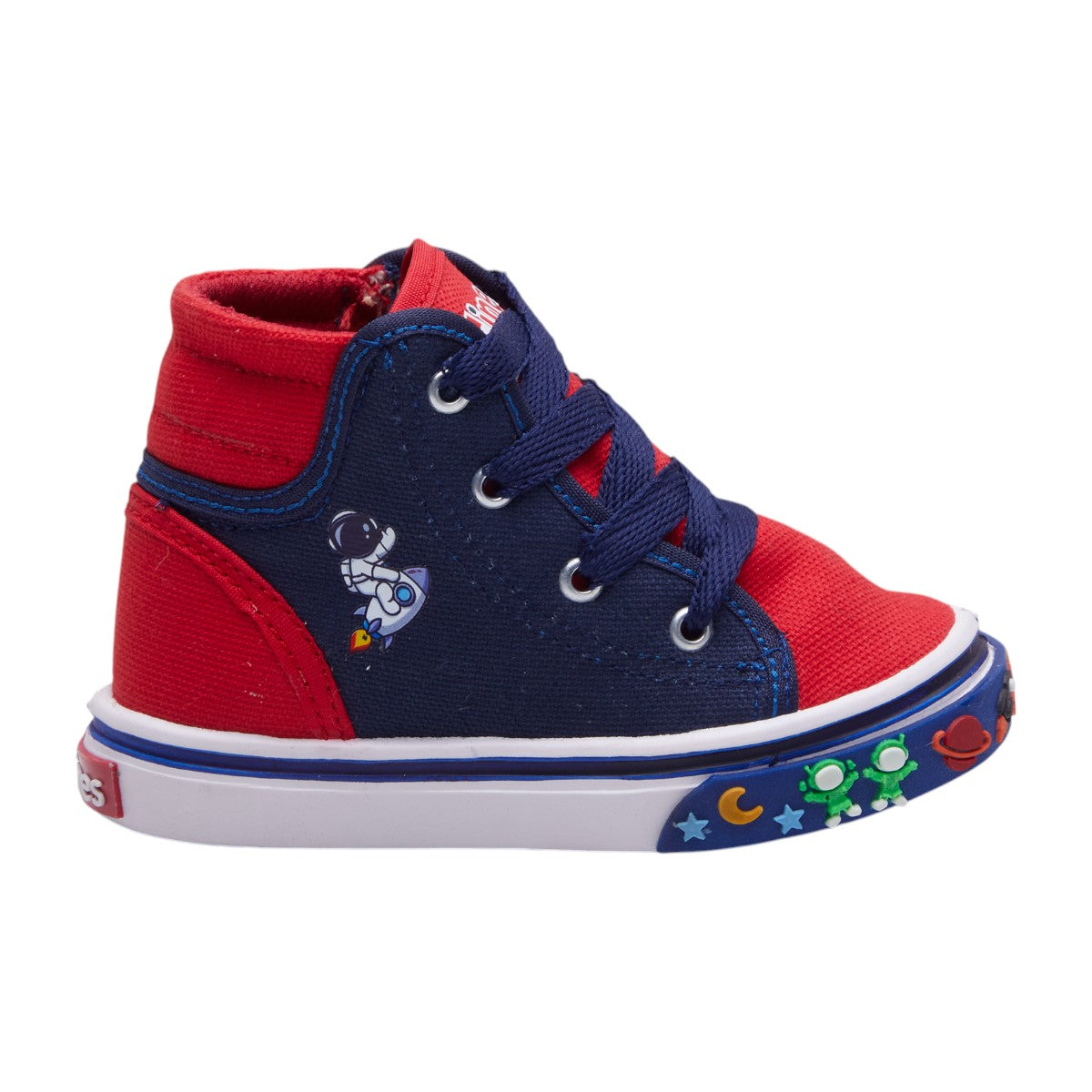Tenis Niño Casuales Temática Astronauta en Textil Azul y Rojo dv2925