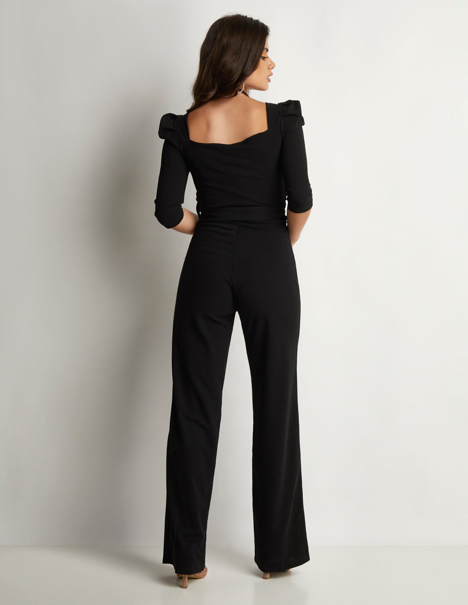 Jumpsuit Palazzo de Mujer Devendi: Elegancia Formal con Tela Stretch