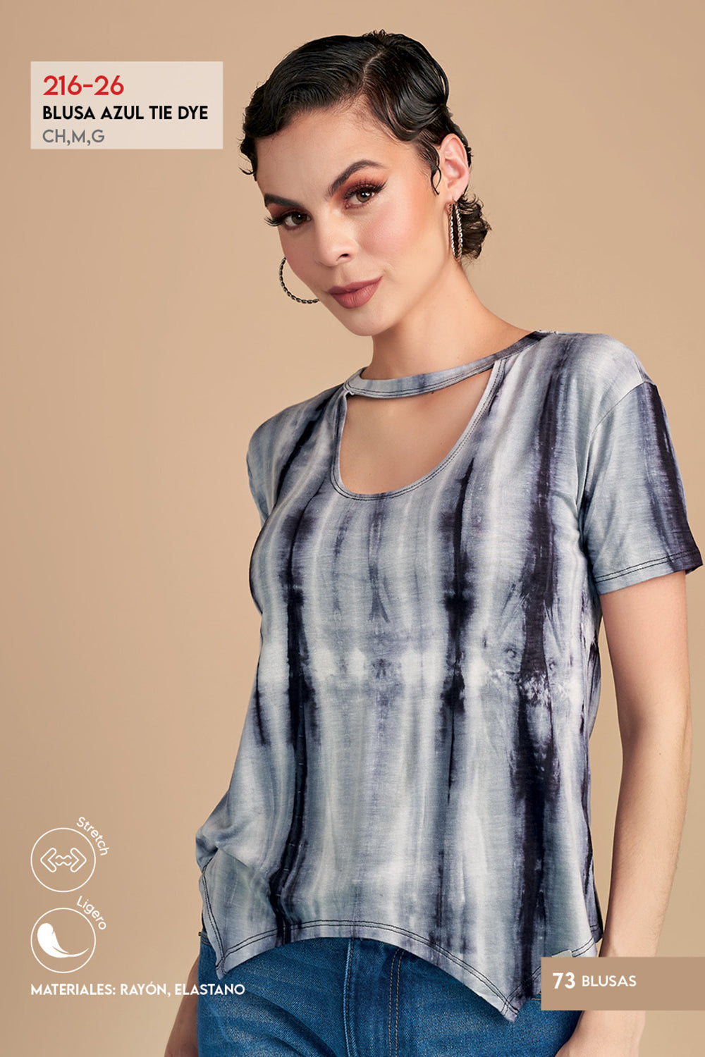 Blusa Azul Tye Dye