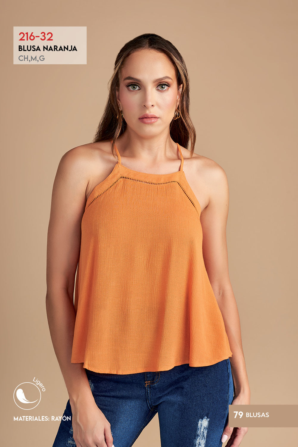 Blusa Naranja Holgada