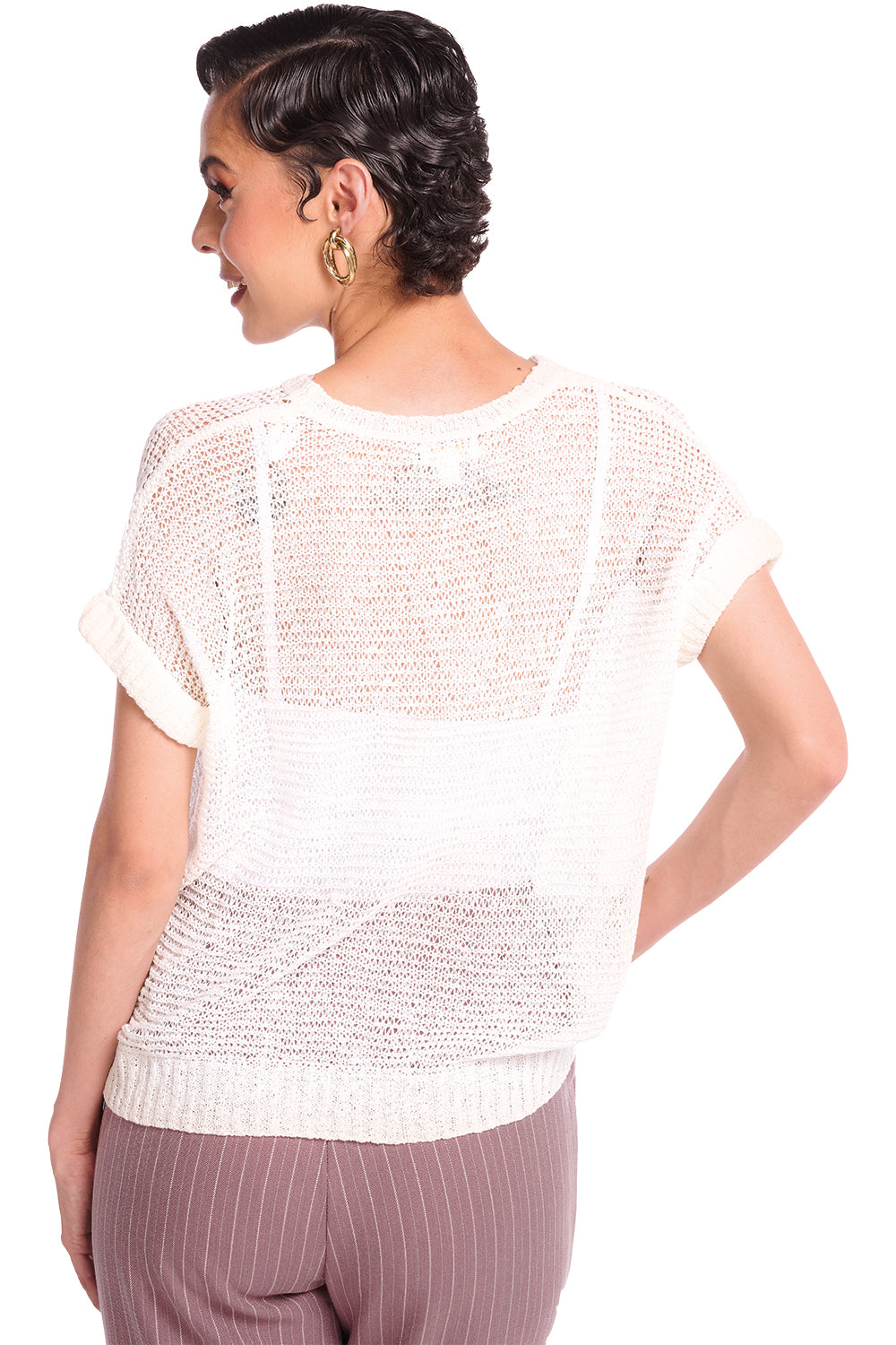 Blusa Blanca Tejida