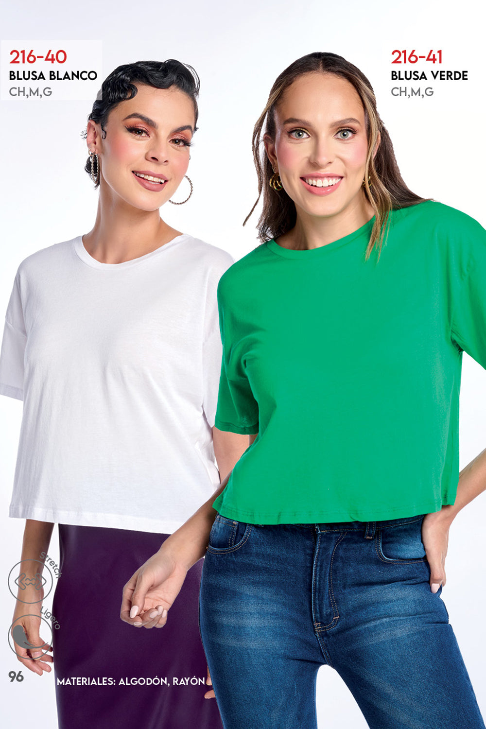 Blusa Corta Blanca Básica: Tela Ligera, Manga Corta, Cuello Redondo